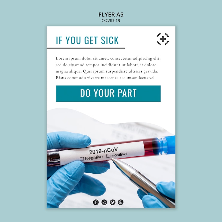 Kostenlose PSD flyer design coronavirus