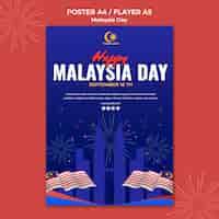 Kostenlose PSD flyer für malaysia day celebration