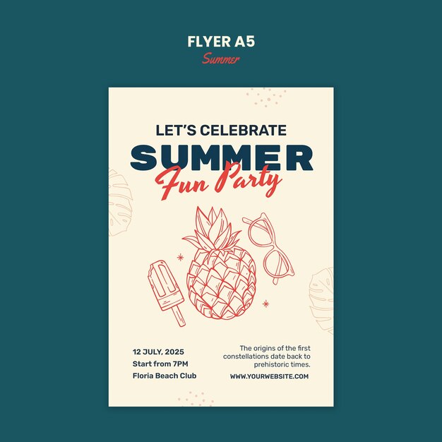 Flyer für Sommerfeiern