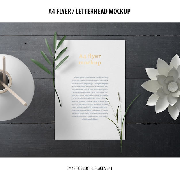 Flyer oder briefkopf mockup