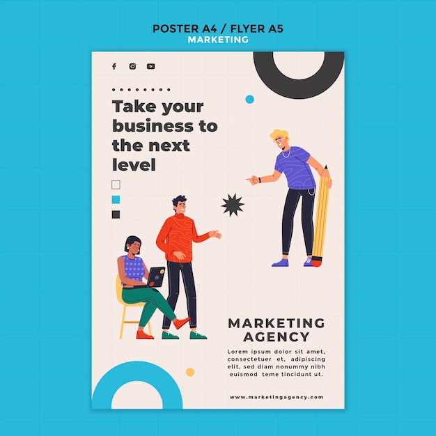 Flyer-Vorlage der Marketingagentur