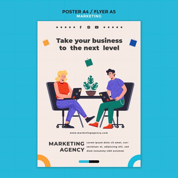 Flyer-Vorlage der Marketingagentur