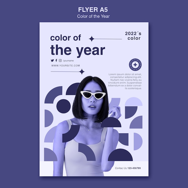 Flyer Vorlage Farbe des Jahres 2022