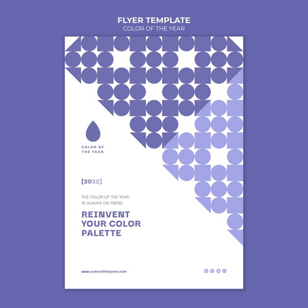 Flyer Vorlage Farbe des Jahres 2022