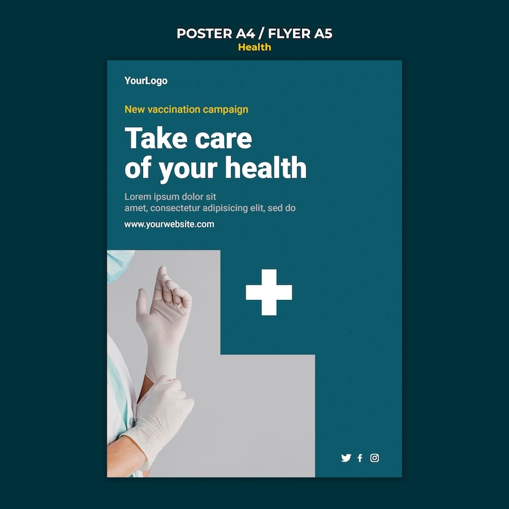 Kostenlose PSD flyer-vorlage für das gesundheitswesen