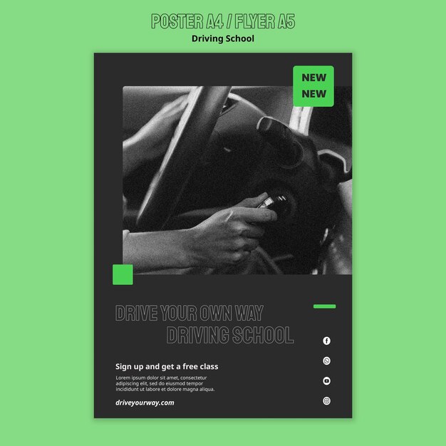 Flyer Vorlage für die Fahrschule