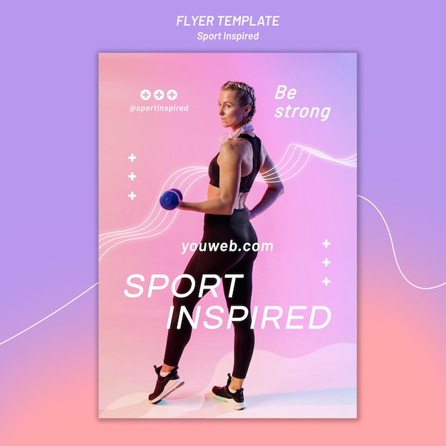 Flyer Vorlage für Fitnesstraining