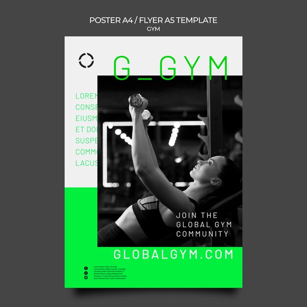 Flyer Vorlage für Fitnesstraining