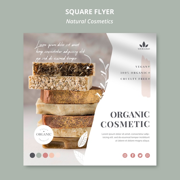 Flyer-Vorlage für Naturkosmetik
