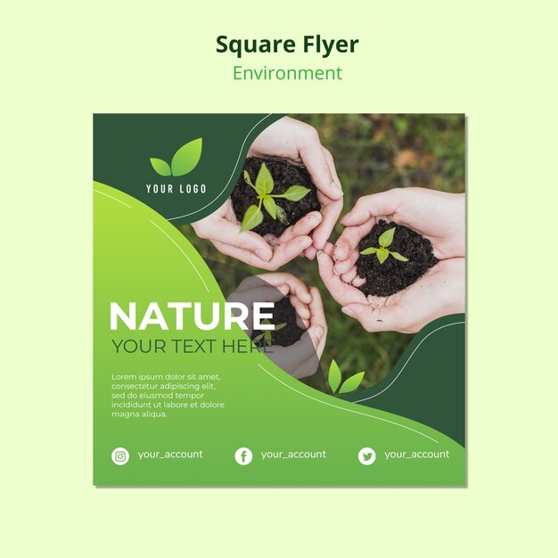 Flyer Vorlage Konzept der Natur