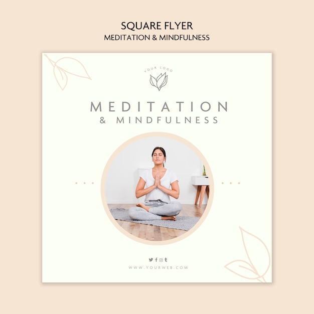 Flyer zu meditation und achtsamkeit