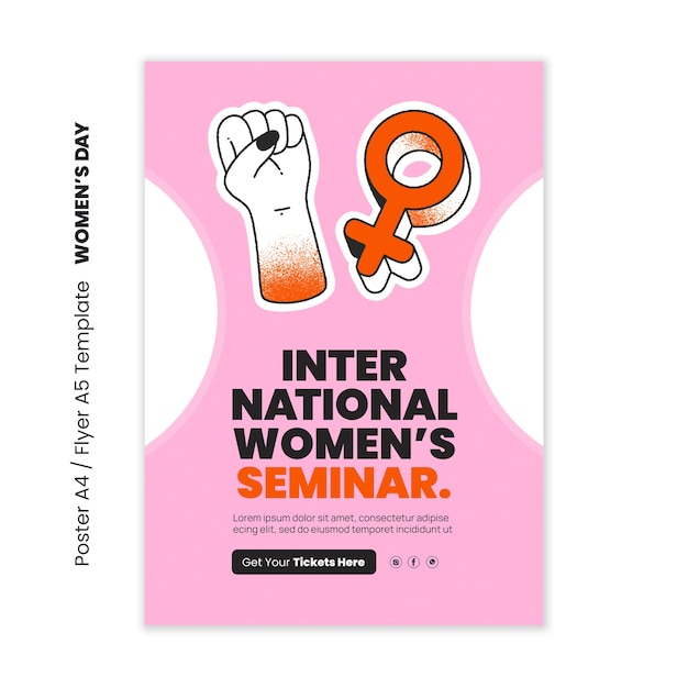 Kostenlose PSD flyer zum internationalen frauen-seminar