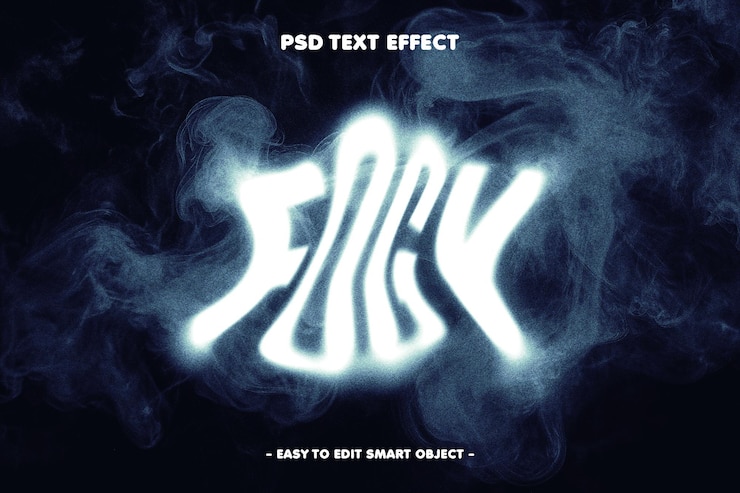 Kostenlose PSD fogy-rauch-text-effekt