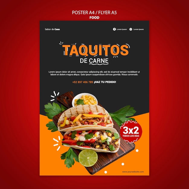 Food Flyer und Poster Template Design