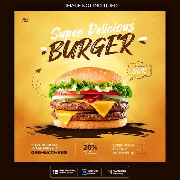 Food Social Media Banner Post Vorlage