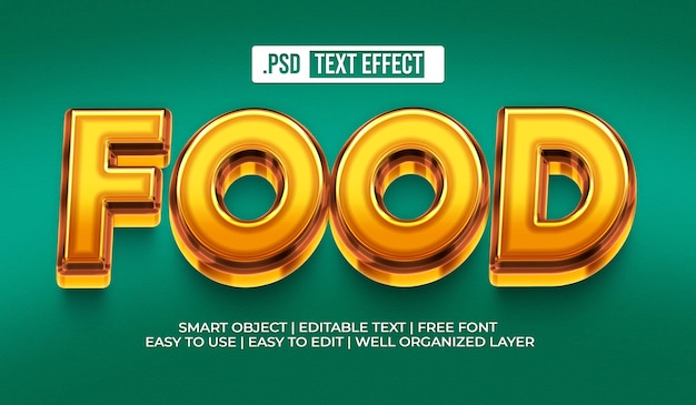 Kostenlose PSD food text style effekt