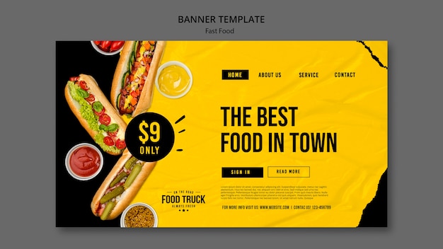 Food truck landing page vorlage