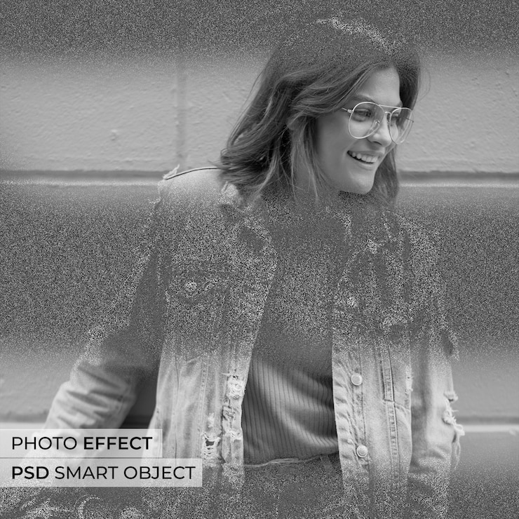 Kostenlose PSD fotoeffekt mit geräuschgradient.