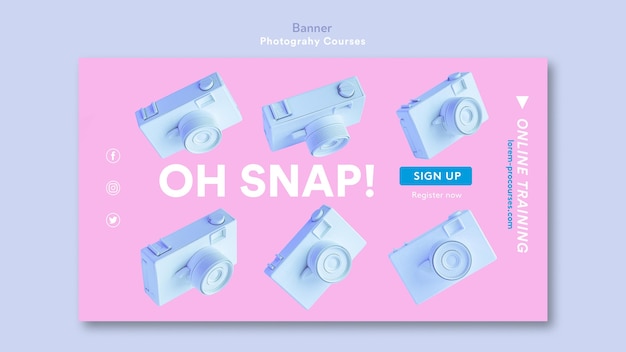Fotografie-Konzept-Banner-Vorlage