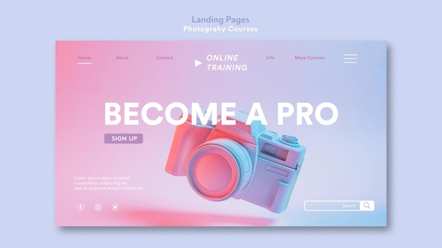 Fotografie-Konzept-Landingpage-Vorlage