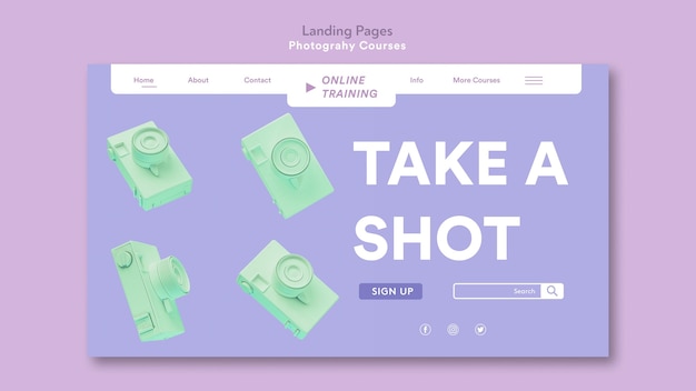 Fotografie-Konzept-Landingpage-Vorlage
