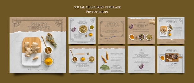 Kostenlose PSD fototherapie instagram posts designvorlage