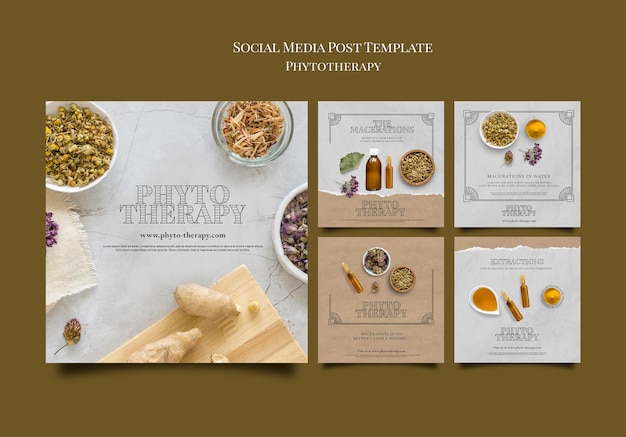 Kostenlose PSD fototherapie instagram posts designvorlage