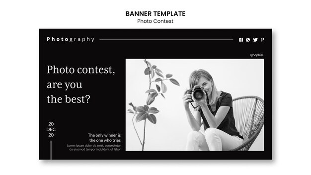 Fotowettbewerb Banner Vorlage Stil