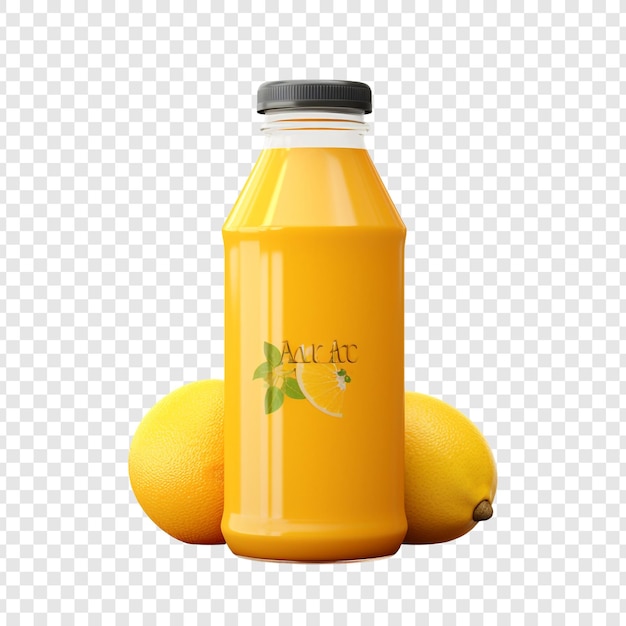 Kostenlose PSD fresh juice cleanse flasche isoliert auf durchsichtigem hintergrund