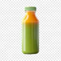 Kostenlose PSD fresh juice cleanse flasche isoliert auf durchsichtigem hintergrund