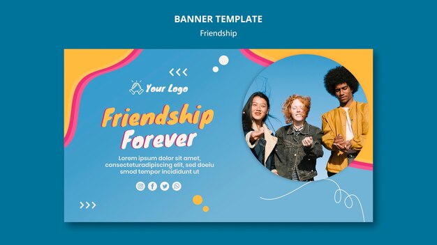 Freundschaftskonzept-Bannerschablone