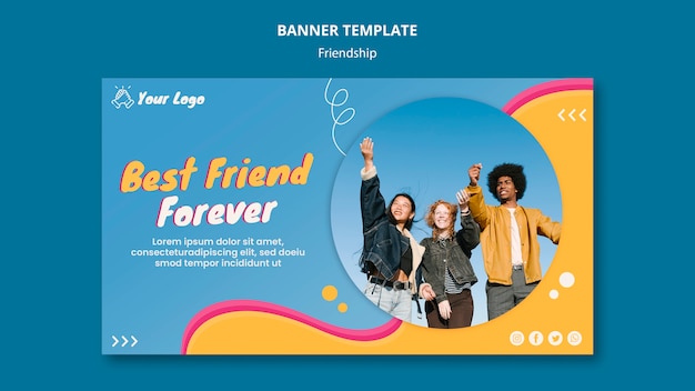 Freundschaftskonzept-Bannerschablone