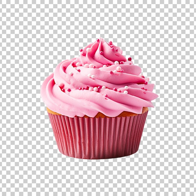 Frischer, lecker cupcake auf einem durchsichtigen hintergrund