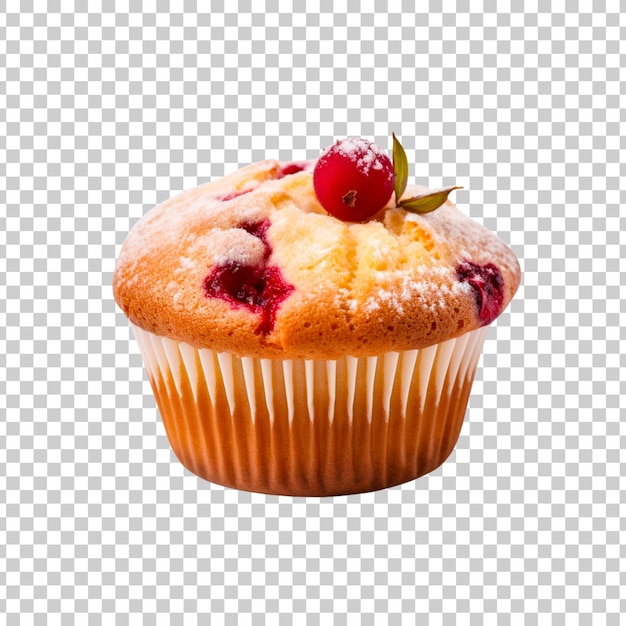 Kostenlose PSD frischer, lecker cupcake auf einem durchsichtigen hintergrund