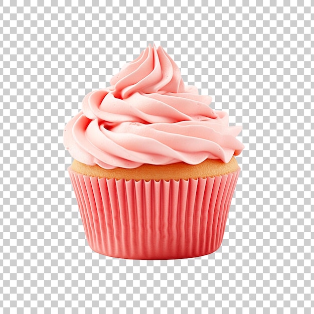 Kostenlose PSD frischer, lecker cupcake auf einem durchsichtigen hintergrund