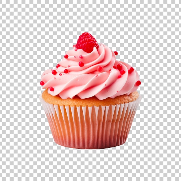 Kostenlose PSD frischer, lecker cupcake auf einem durchsichtigen hintergrund