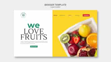 Kostenlose PSD frisches supermarkt-template-design