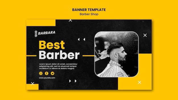 Kostenlose PSD friseur banner vorlage