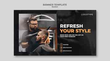 Kostenlose PSD friseur banner vorlage