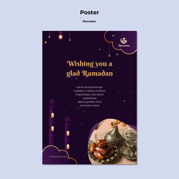 Fröhliche Ramadan-Event-Poster-Vorlage