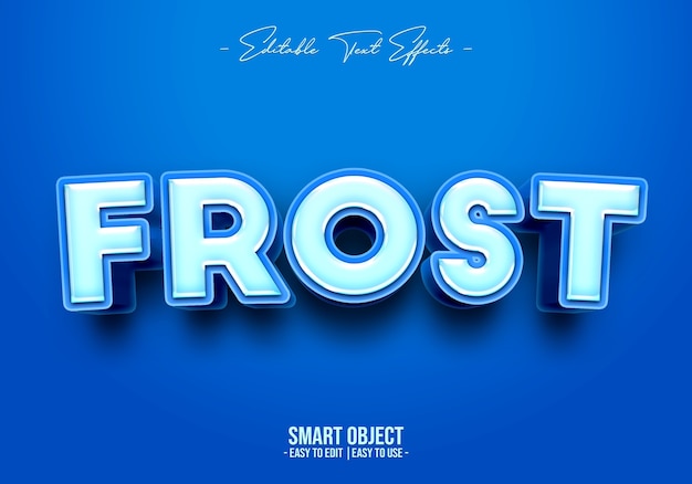 Kostenlose PSD frost text style effekt