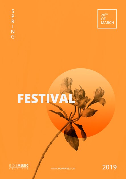 Fruhlingsfest Plakat Vorlage Kostenlose Psd Datei