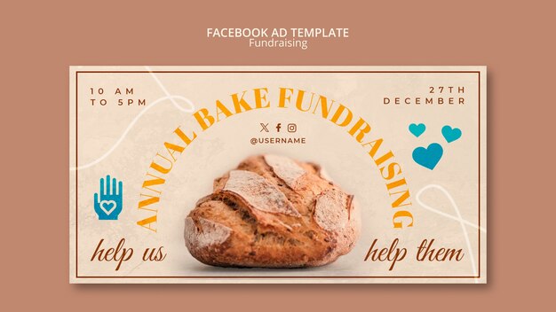 Fundraising-Veranstaltung auf der Facebook-Vorlage