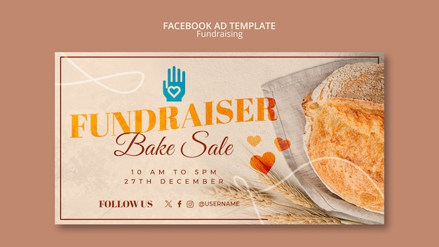 Fundraising-veranstaltung auf der facebook-vorlage