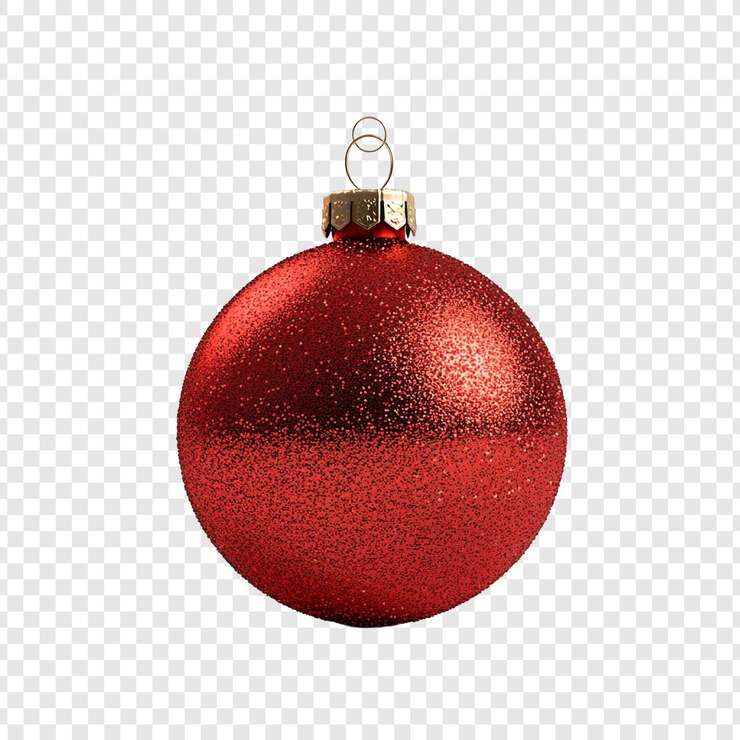 Kostenlose PSD funkelnde rote weihnachtsdekoration feierliche feriendekoration