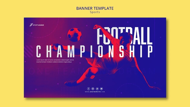 Fußballmeisterschaft Banner Vorlage