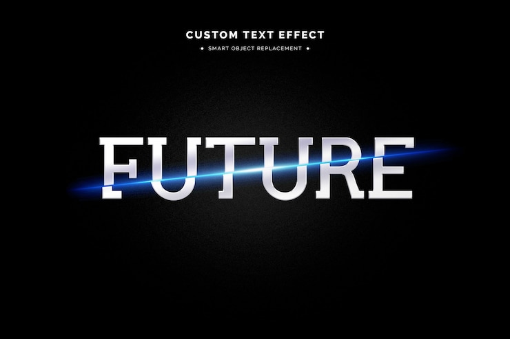 Kostenlose PSD futuristischer 34 textstil