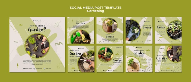 Garten Social Media Post Vorlage