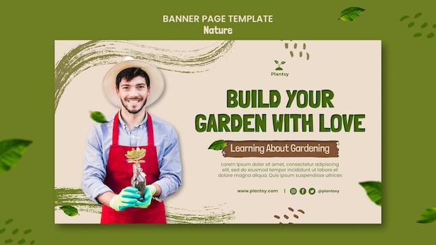 Kostenlose PSD gartentipps banner