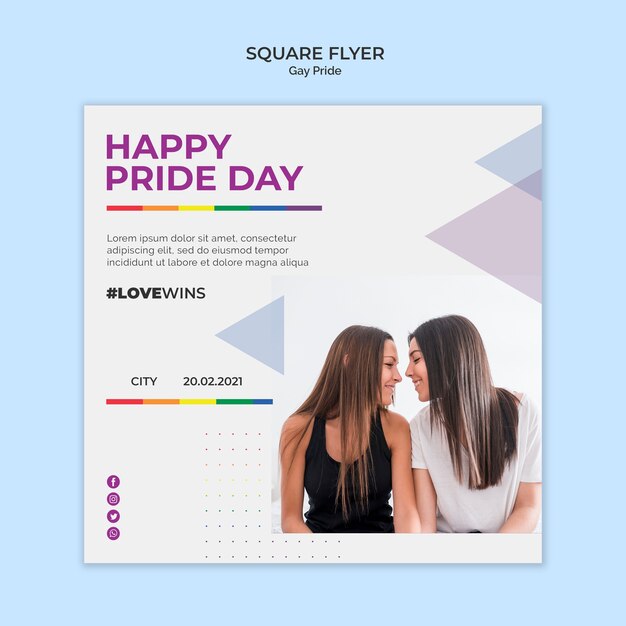 Gay Pride Square Flyer